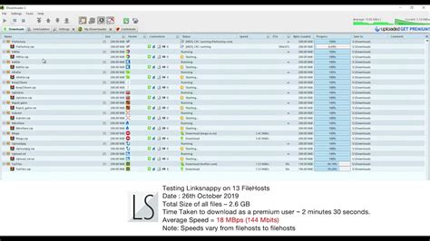 linksnappy|Testing LinkSnappy on 13 Popular Filehosts .